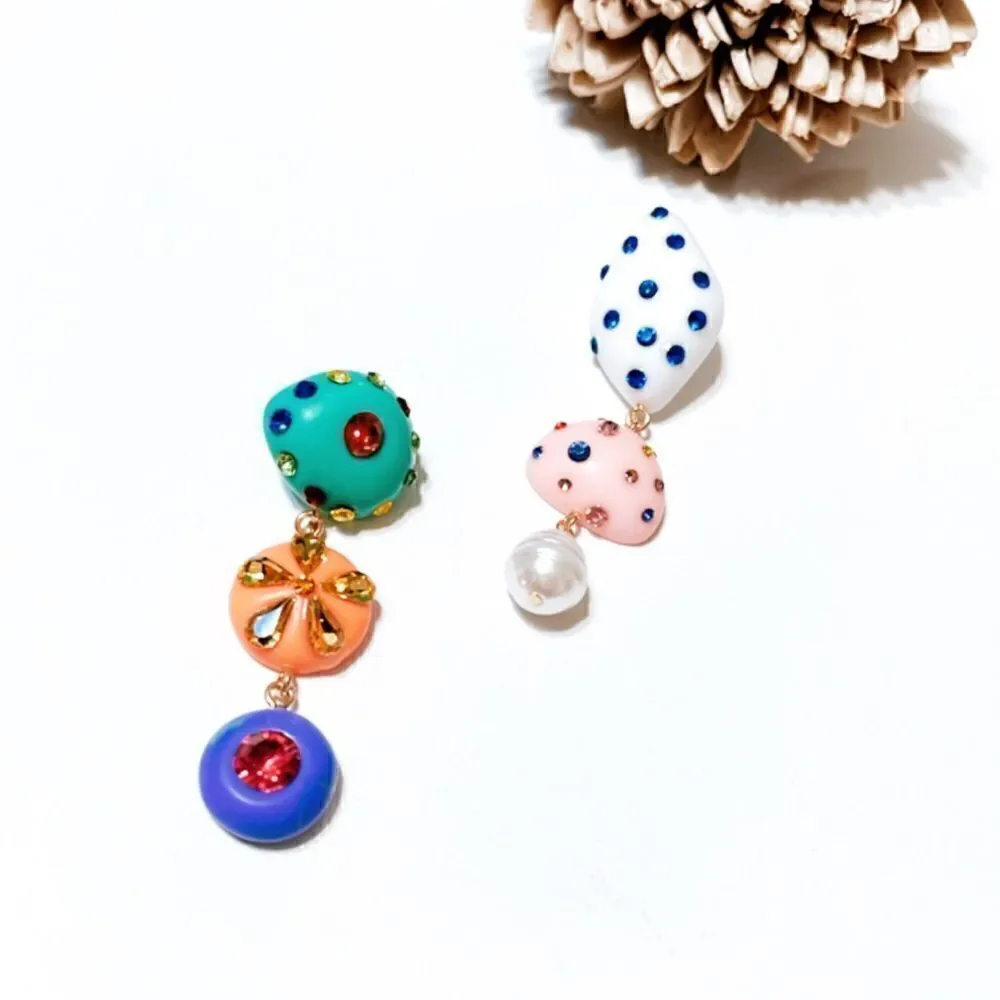 Geo drop earrings M14